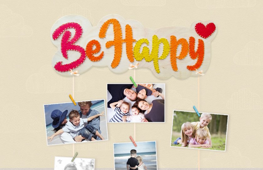 Набор для творчества String Art "Be Happy"
