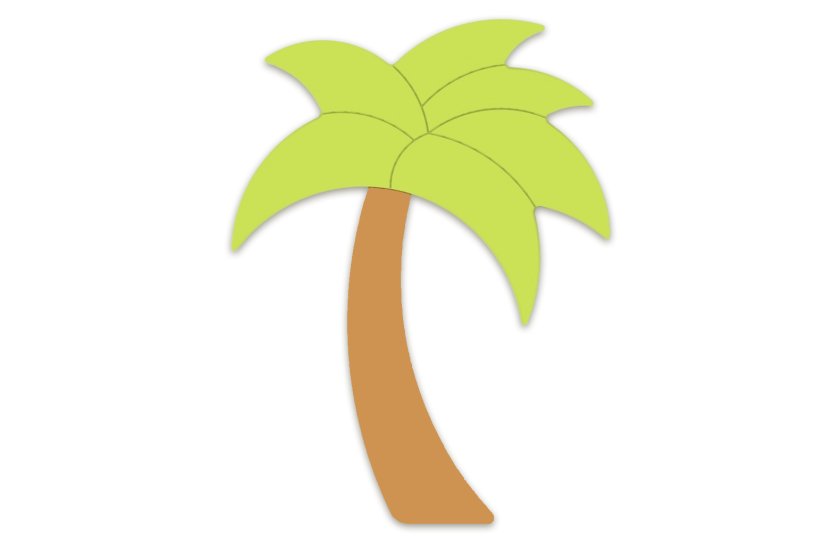 Декорация "Пальмовое дерево" 58х78 см