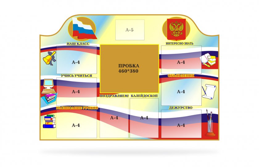 Классный уголок в патриотическом стиле